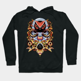 astronaut owl illustration Hoodie